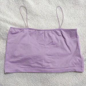 purple crop tank